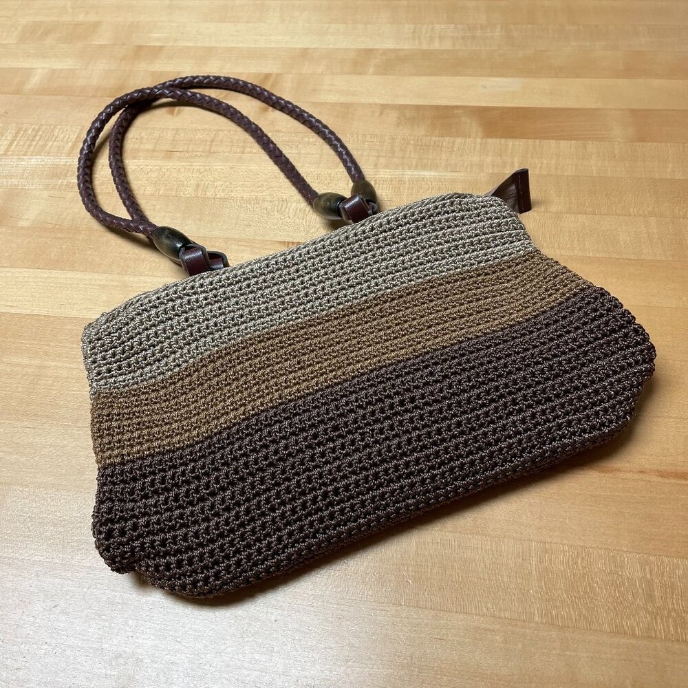 Colorblock Crochet Purse EUC. Preloved